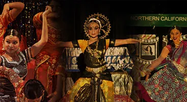 Classical Indian dance performance with traditional dress and jewelry